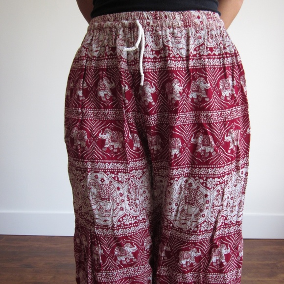 Boho Pants - Indian Style with elephants - Picture 4 of 5